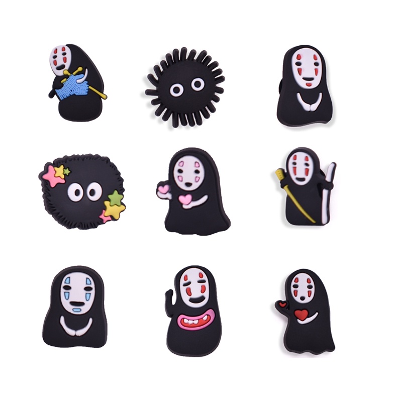 Ghim Cài Hình Vô Diện Dễ Thương Trang Trí Giày Croc Pins Anime Jibitz Charm Spirited Away Jibits Croc Pins