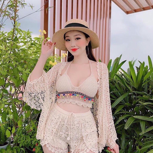 [SIÊU HOT + HÌNH THẬT] Set bikini len đi biển