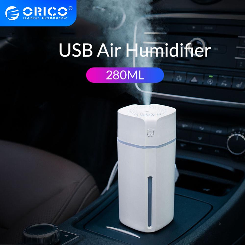 Máy Khuếch Tán Tinh Dầu ORICO HUMC Bằng Sóng Siêu Âm USB Có Đèn LED Cho Phòng Khách/Văn Phòng/Xe Hơi 280ML
