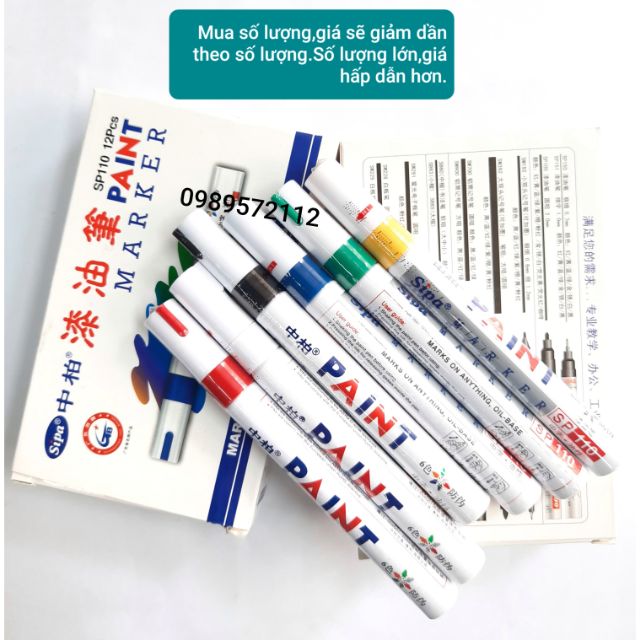 Bút sơn-Bút Repaint-Bút vẽ lốp-bút vẽ giày Sipa paint marker Sp110