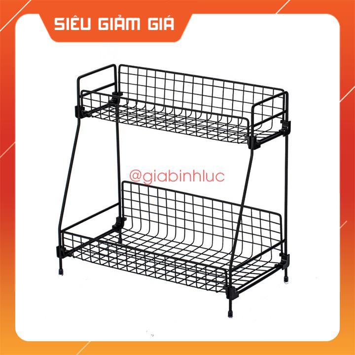 Kệ Inox 2 Tầng Nhà Bếp Kệ Đựng Gia Vị Bằng Inox Tiện Lợi