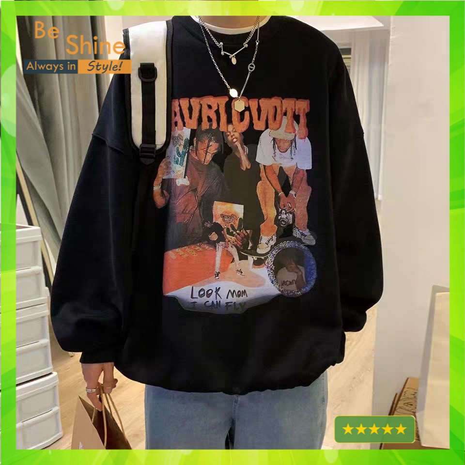 Áo sweater Travis Scott Unisex Form Rộng - Áo nỉ dài tay da cá thời trang In Hình Local Brand - Beshine Store