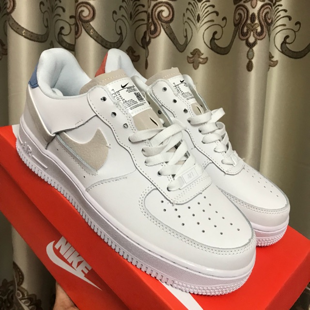 Hàng có sẵn giày thể thao Af1 mới gót 2 màu cam xanh