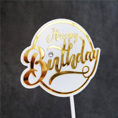 Que Chữ Happy Birthday Cắm Trang Trí Bánh Kem