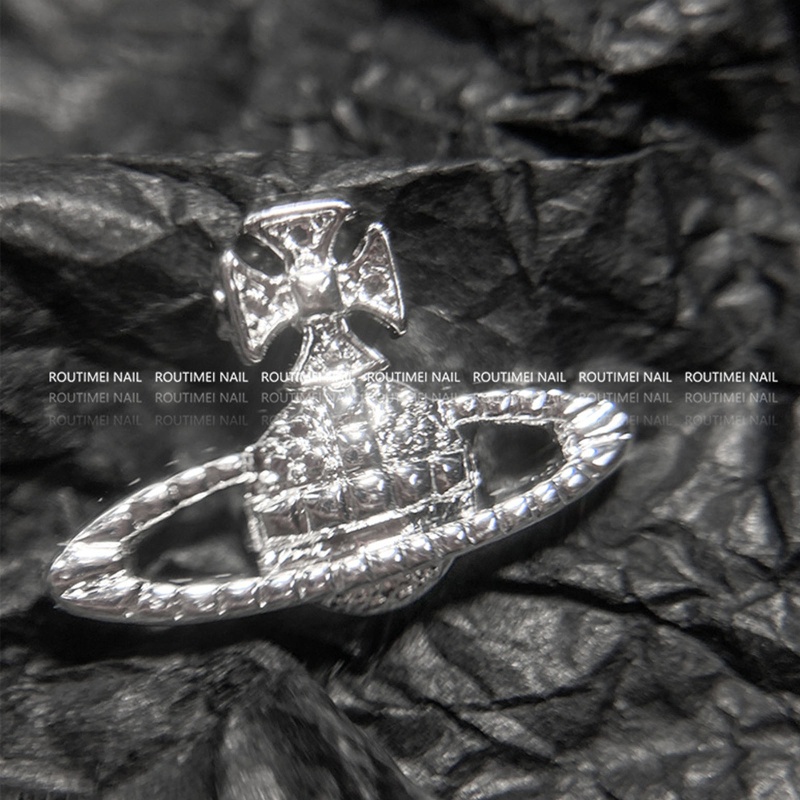 Set 10 Phụ Kiện Trang Trí Móng Tay 3d Phong Cách Gothic Cổ Điển Charms