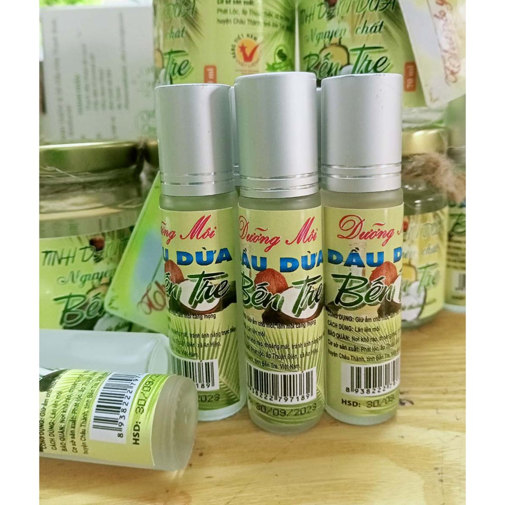 100 chiếc - Lăn dưỡng môi tinh dầu dừa Bến Tre