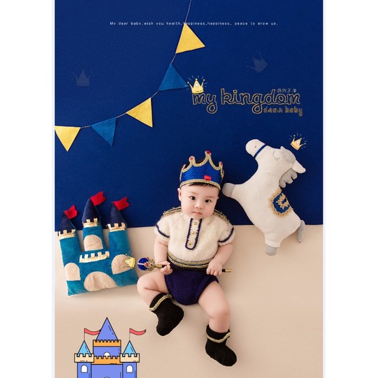 Bộ quần áo len cao cấp để chụp ảnh cho bé 6-12 tháng