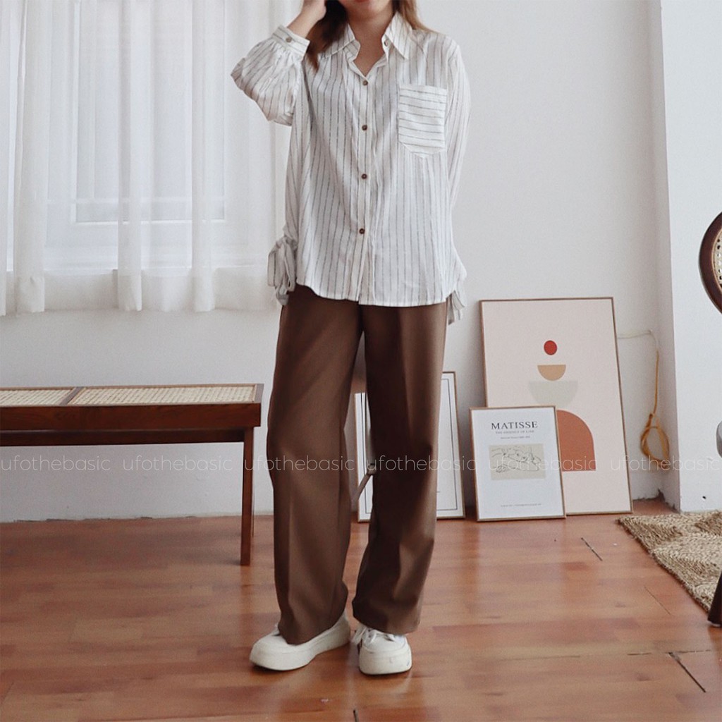 Áo sơ mi đũi buộc nơ 2 bên - Tying Shirt - by ufothebasic