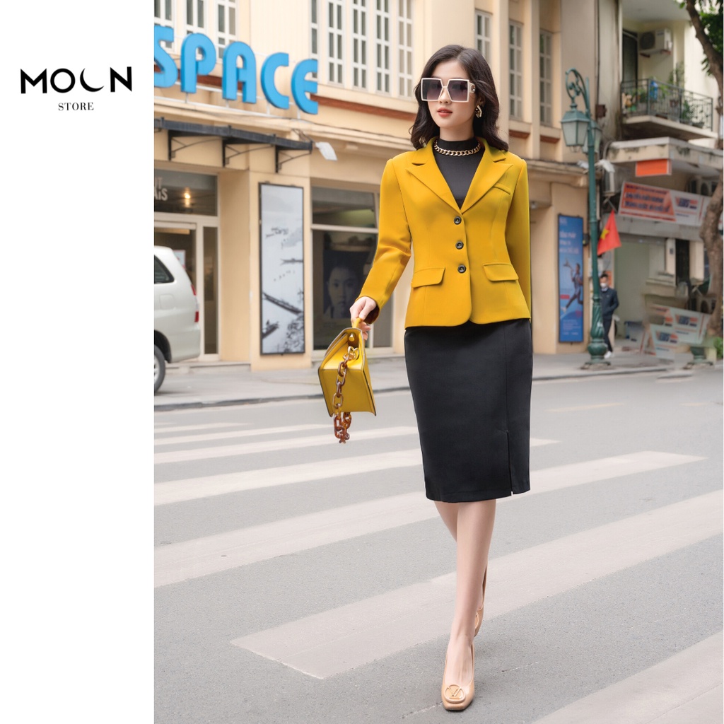 Áo vest nữ công sở cao cấp, Vest thu đông 3 khuy dày dặn thanh lịch MVE608 MOONSTORE | BigBuy360 - bigbuy360.vn