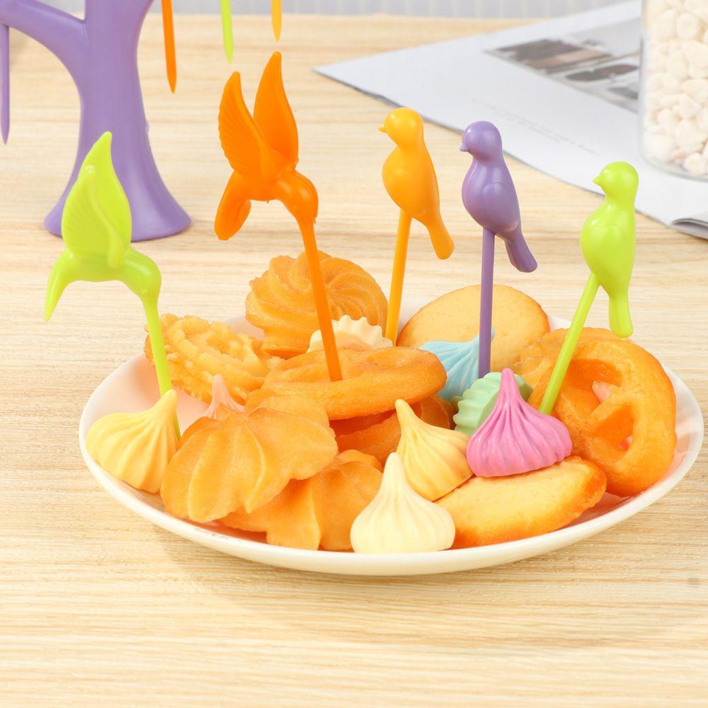 Nĩa Ăn Trái Cây 1 Đế Hình Cây + Chim Tăm Xỉa Răng