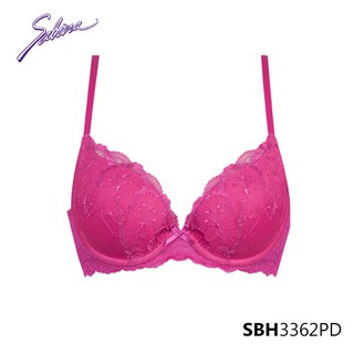Áo Lót Mút Vừa Nâng Ngực Tự Nhiên Phối Ren Màu Hồng Đậm Fashion Soft Doomm By Sabina SBH3362PD
