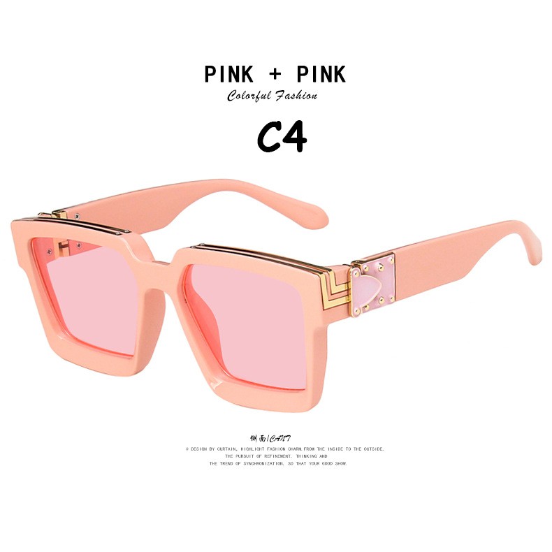 Men Nam Nữ Vuông Xu Hướng Kính Mát UV400 Chống Nắng & UV400