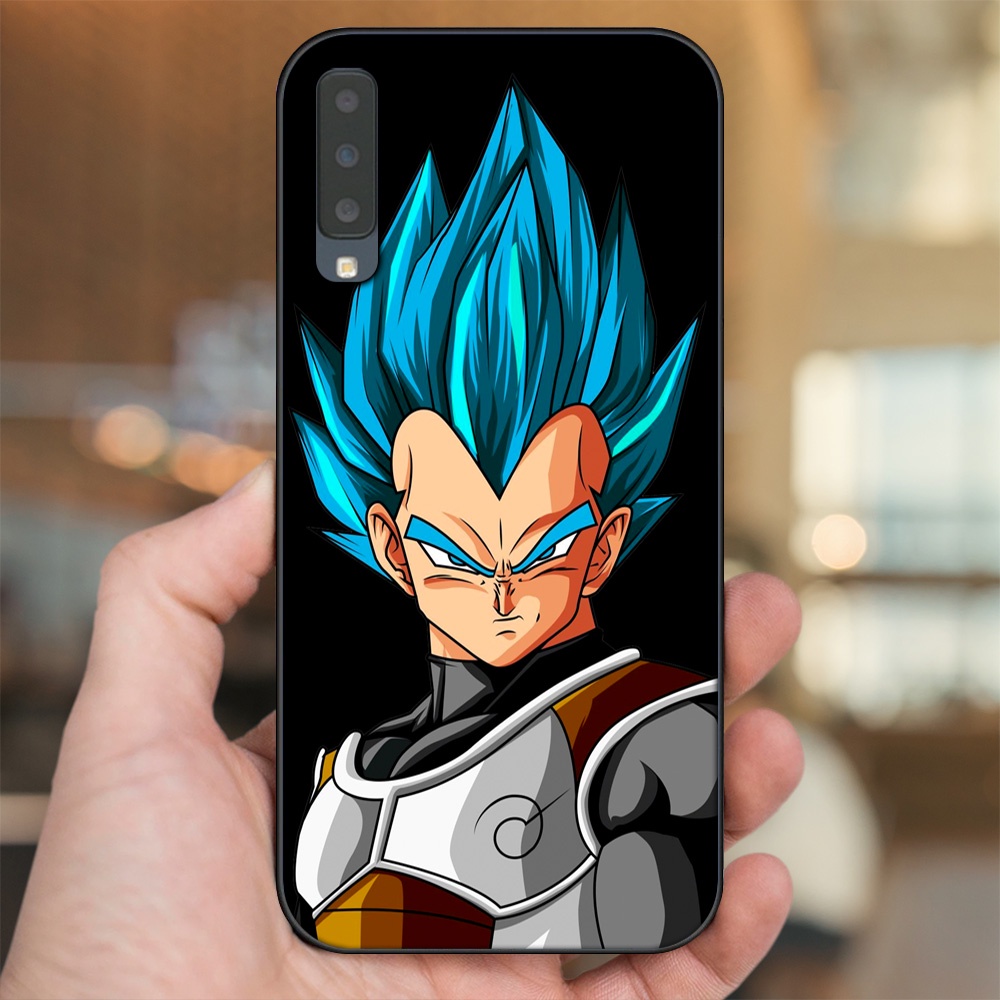 Ốp lưng Samsung A7 2018 viền đen in hình Vegeta Dragon Ball
