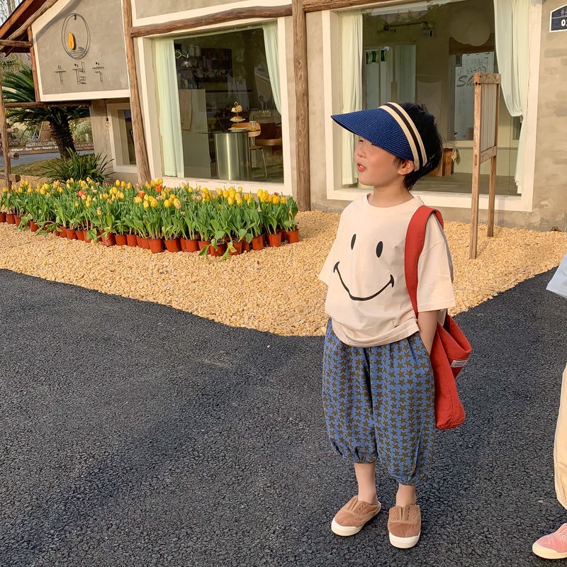 [Babycat Hàng Có Sẵn Bán Chạy Quần Ống Rộng Năm Cánh In Hình Ngôi Sao Năm Cánh Phong Cách Hàn Quốc Nhật Bản Dành Cho Bé Trai Bé Gái
