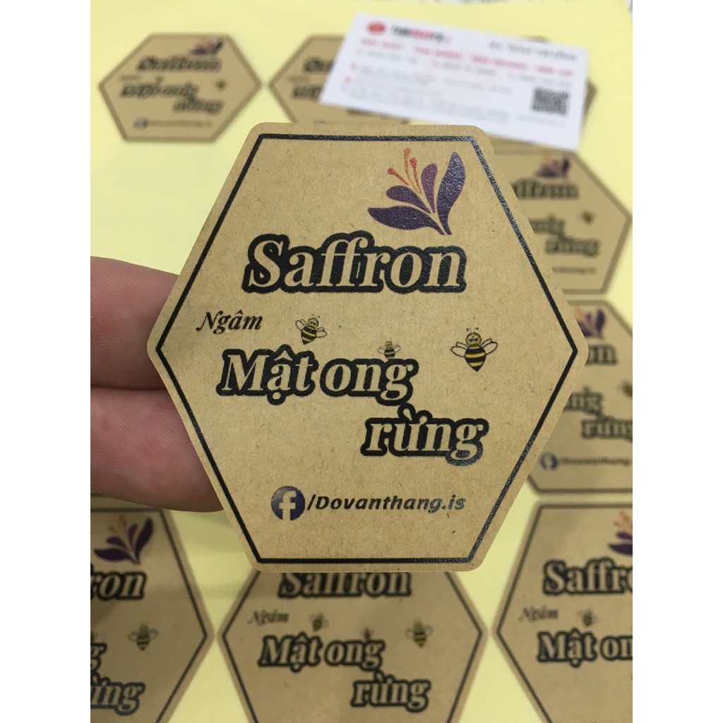 In tem nhãn giấy kraf, xi măng sticker, decan A3 theo yêu cầu | BigBuy360 - bigbuy360.vn