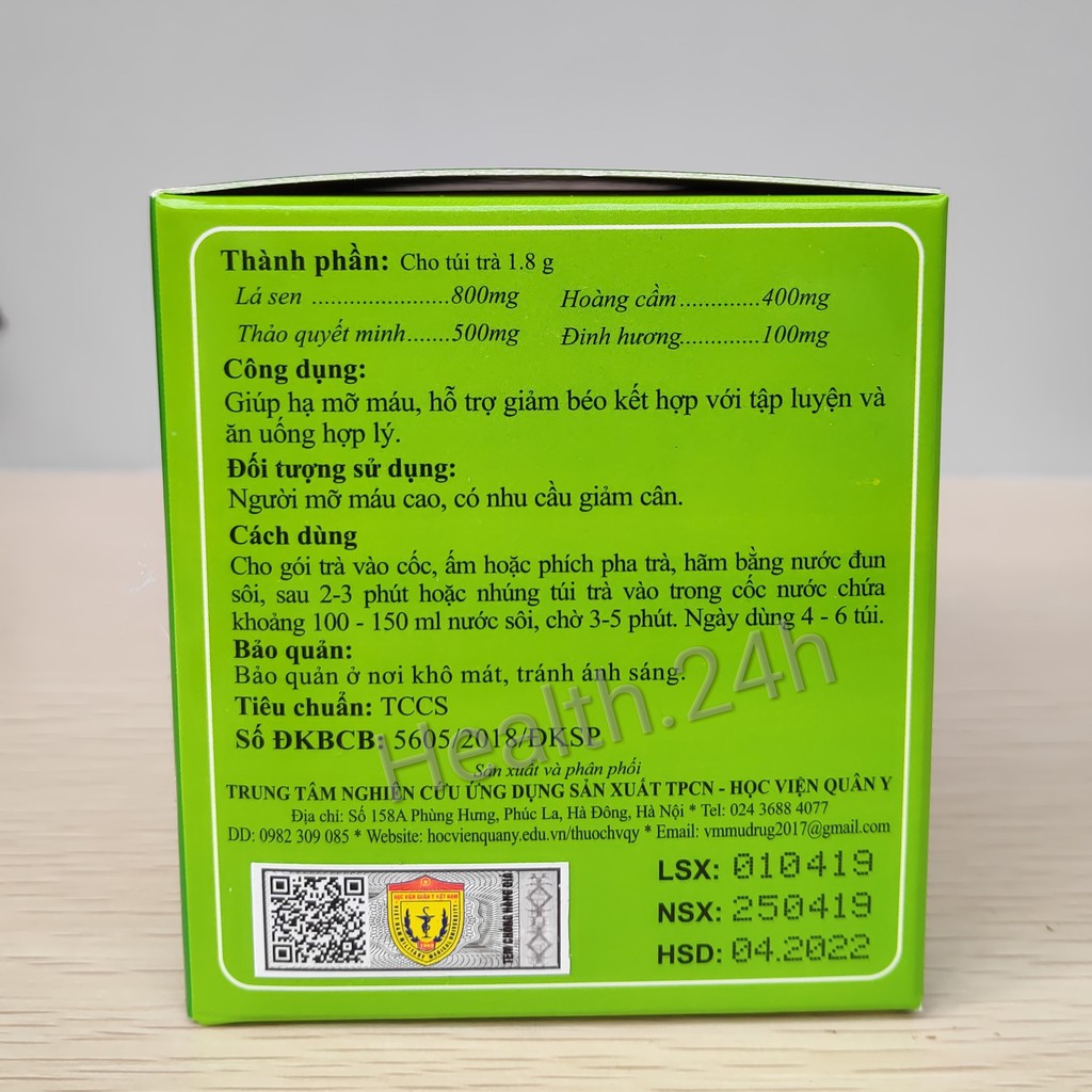 Trà lá sen Slimutea Học viện Quân Y- Hộp 20 Gói | BigBuy360 - bigbuy360.vn