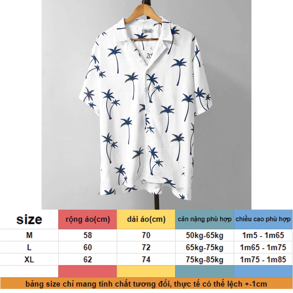 Sơ mi Cuban shirt, áo đi biển, áo sơ mi ngắn tay, ZOEclothing
