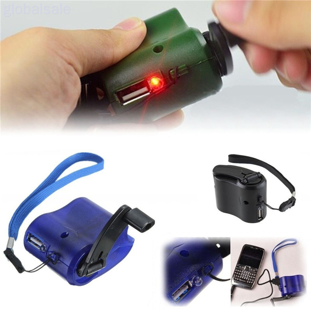 Sạc pin quay tay cổng Usb thích hợp cho điện thoại Mp4