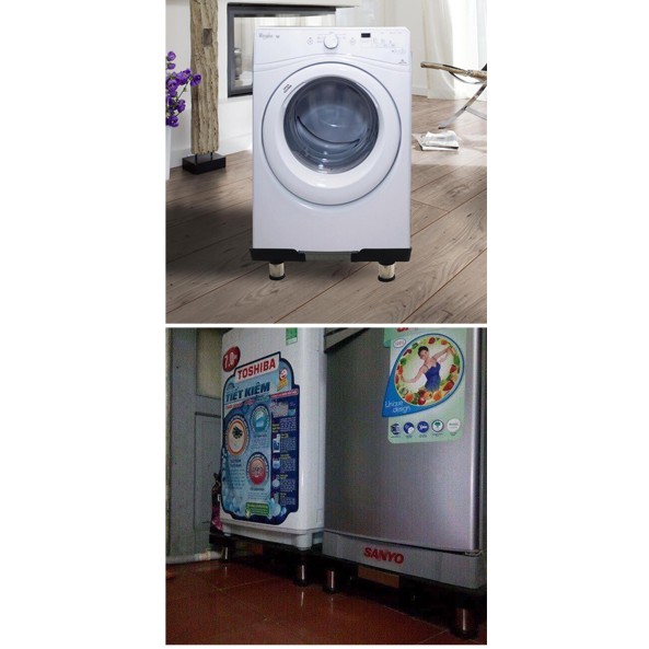 Chân đế để máy giặt, tủ lạnh chịu tải máy giặt 6- 9kg. tủ lạnh từ 90l- 290l