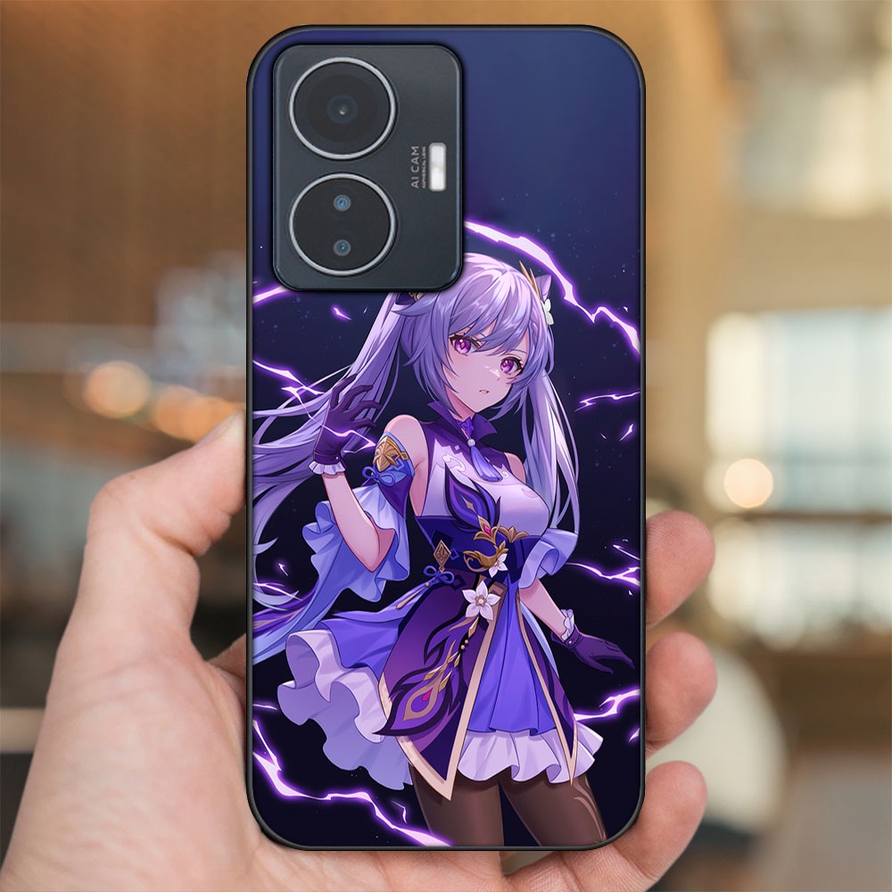 Ốp lưng Vivo Y55 2022 viền đen in hình Keqing Genshin Impact