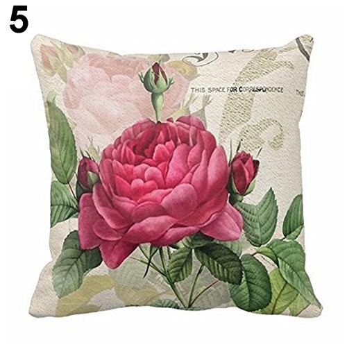 Vỏ áo gối họa tiết hoa kiểu cổ điển để trang trí nội thất