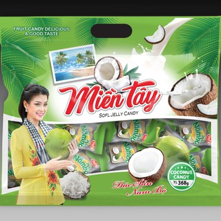 Kẹo Dừa Bến Tre Kẹo Dẻo Đặc Sản Miền Tây Hương sữa  1 Gói 378g