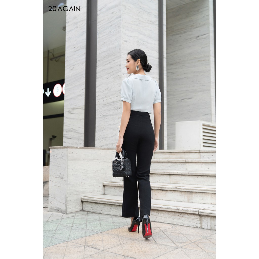 Quần dài suông cạp lệch 2 cúc 20 AGAIN QAA0956 | BigBuy360 - bigbuy360.vn