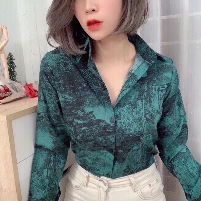 Áo sơ mi áo đôi chất lụa cực mềm đẹp 💋freeship 💋 Bán sỉ