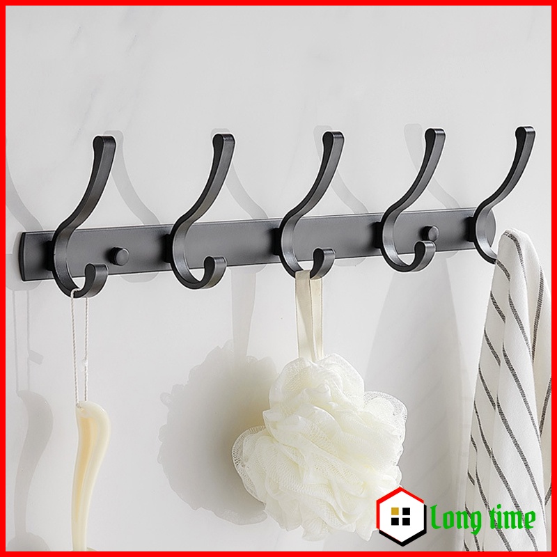 Thanh móc treo quần áo nhà tắm dán tường khoan vít tiện lợi