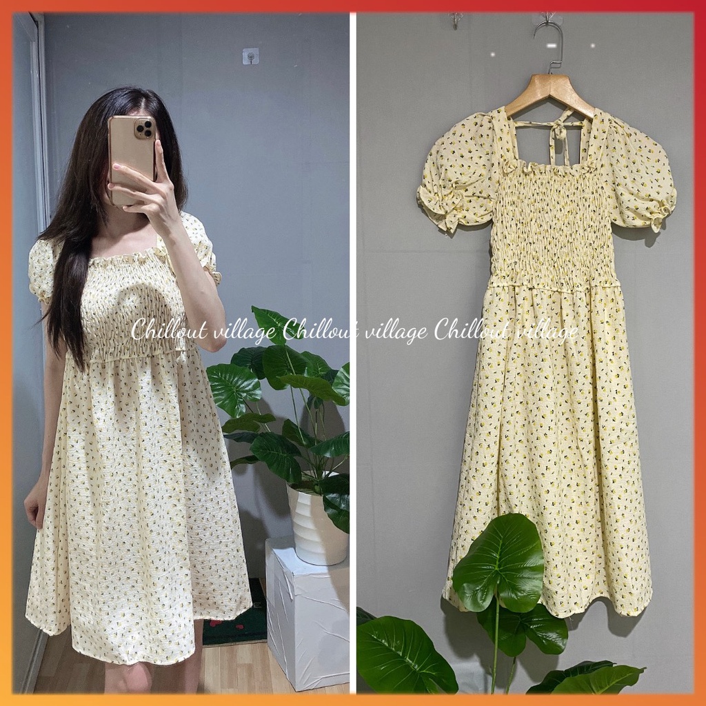 Váy hoa nhí chun ngực, váy chun ngực hoa nhí siêu hot MSP75429