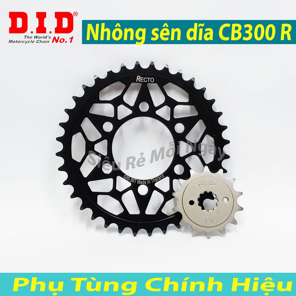 NHÔNG SÊN DĨA HONDA CB300R RECTO  - SÊN DID 520 O-RING