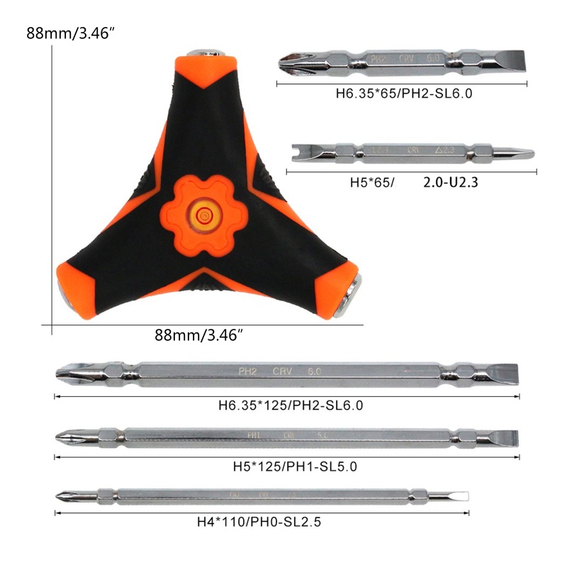 Bộ Tua Vít Sửa Chữa 6 Trong 1 H4 H5 H6 Chuyên Dụng Chất Lượng Cao