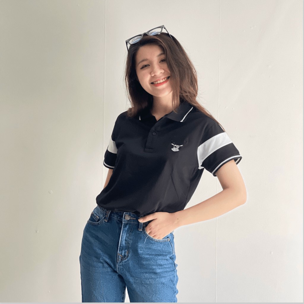 ÁO THUN NAM NỮ TAY NGẮN , LOGO IN THÊU CỰC ĐẸP , SIÊU CHẤT CHO CÁC BẠN TRẺ HK