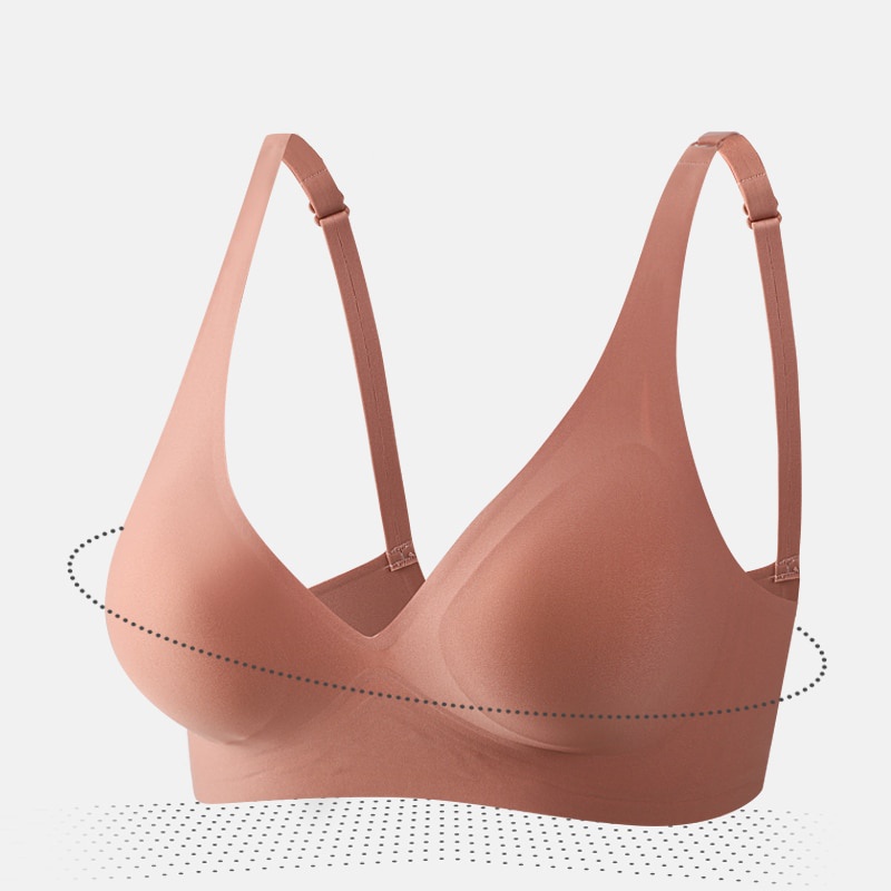 Cute Byte Áo Ngực Thể Thao Nâng Ngực Không Gọng Không Đường May Dễ Thương Cho Nữ