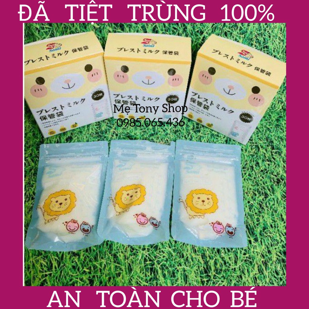 [Tiệt Trùng 100%] Túi Trữ Sữa Mẹ Sami Nhật Bản 100ml (Chính Hãng Sami)