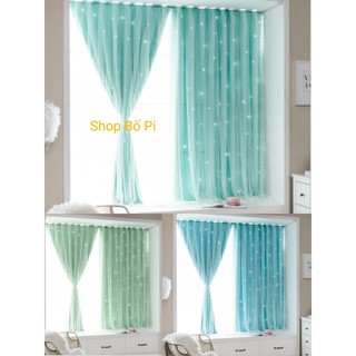 [Hàng Sẵn] Rèm cửa dán tường 2 lớp, rèm cửa chống nắng mẫu ngôi sao M3