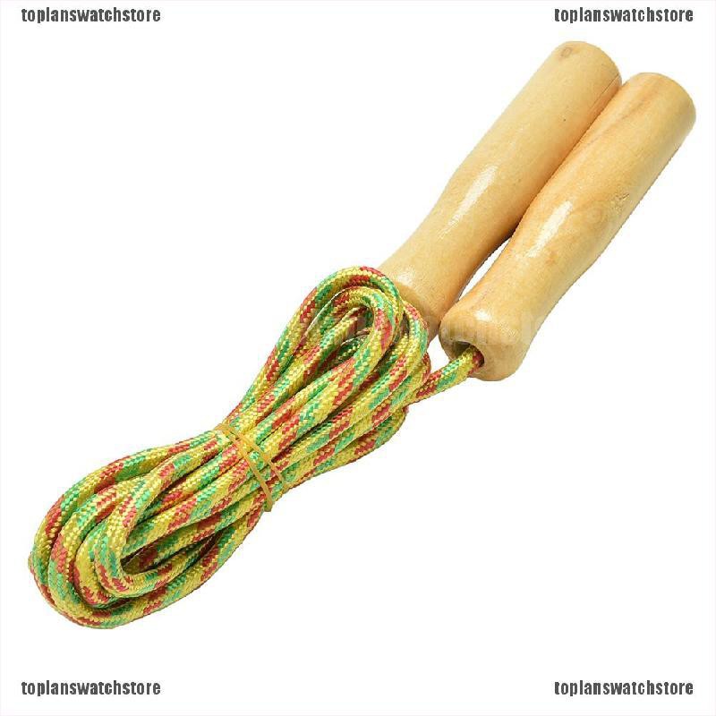 Dây Nhảy Thể Thao Tay Cầm Bằng Gỗ Dài 2.4M