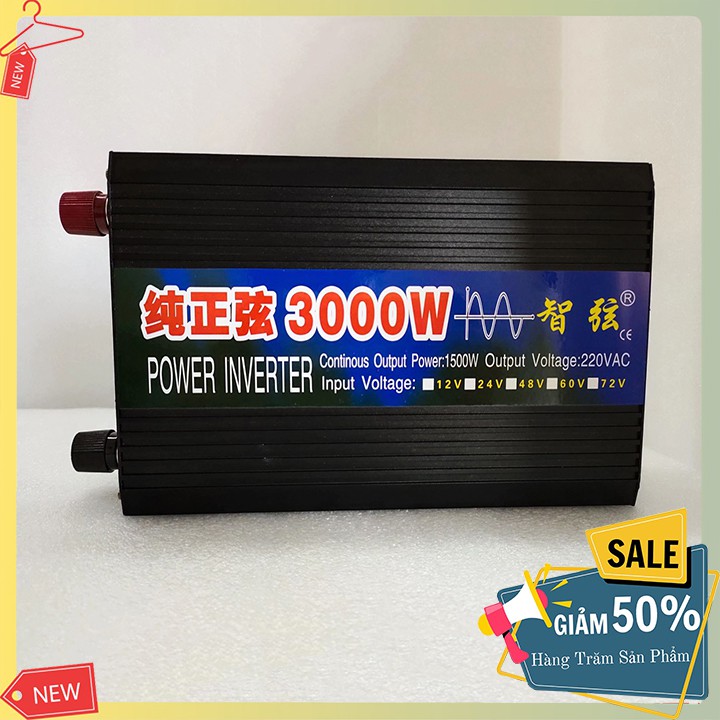 Bộ Đổi Nguồn 12V Lên 220V 3000W Sin Chuẩn