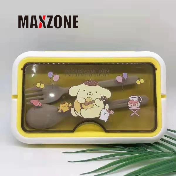 Hộp Cơm Trưa Hai Tầng Sức Chứa Lớn Hình Cinnamoroll My Melody Kuromi Anime Sanrioed Kèm Dao Nĩa Cho Học Sinh