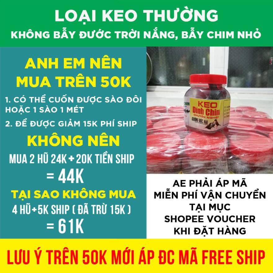 Keo Dính Chim - Bẫy Chim Sẻ, Cu Gáy, Chào Mào