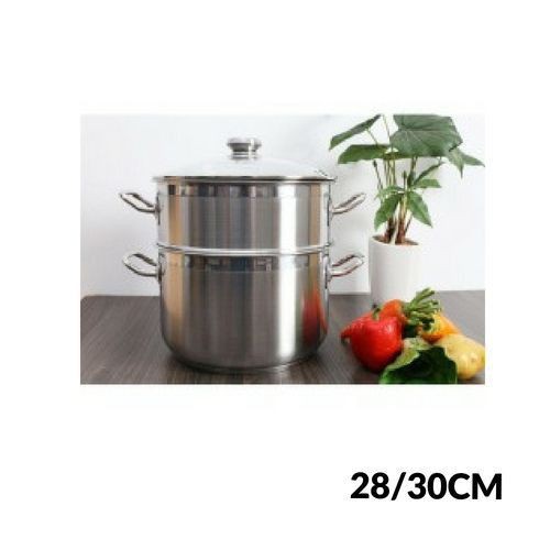 Bộ xửng hấp 3 đáy inox 430 FiveStar Standard  bếp từ nắp kính tặng 10 muỗng ăn