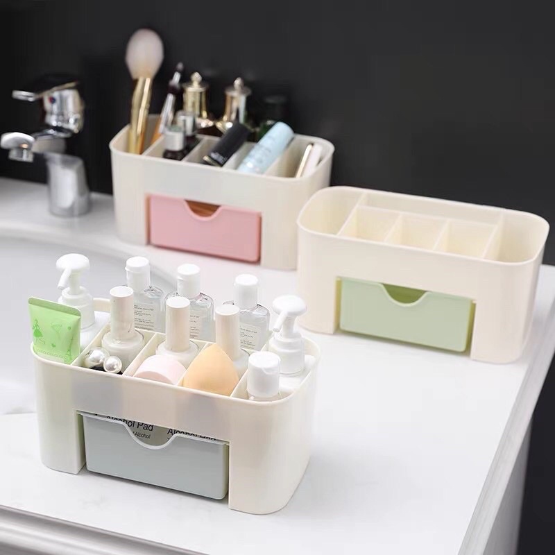 kệ nhựa đựng mỹ phẩm đồ trang điểm mini