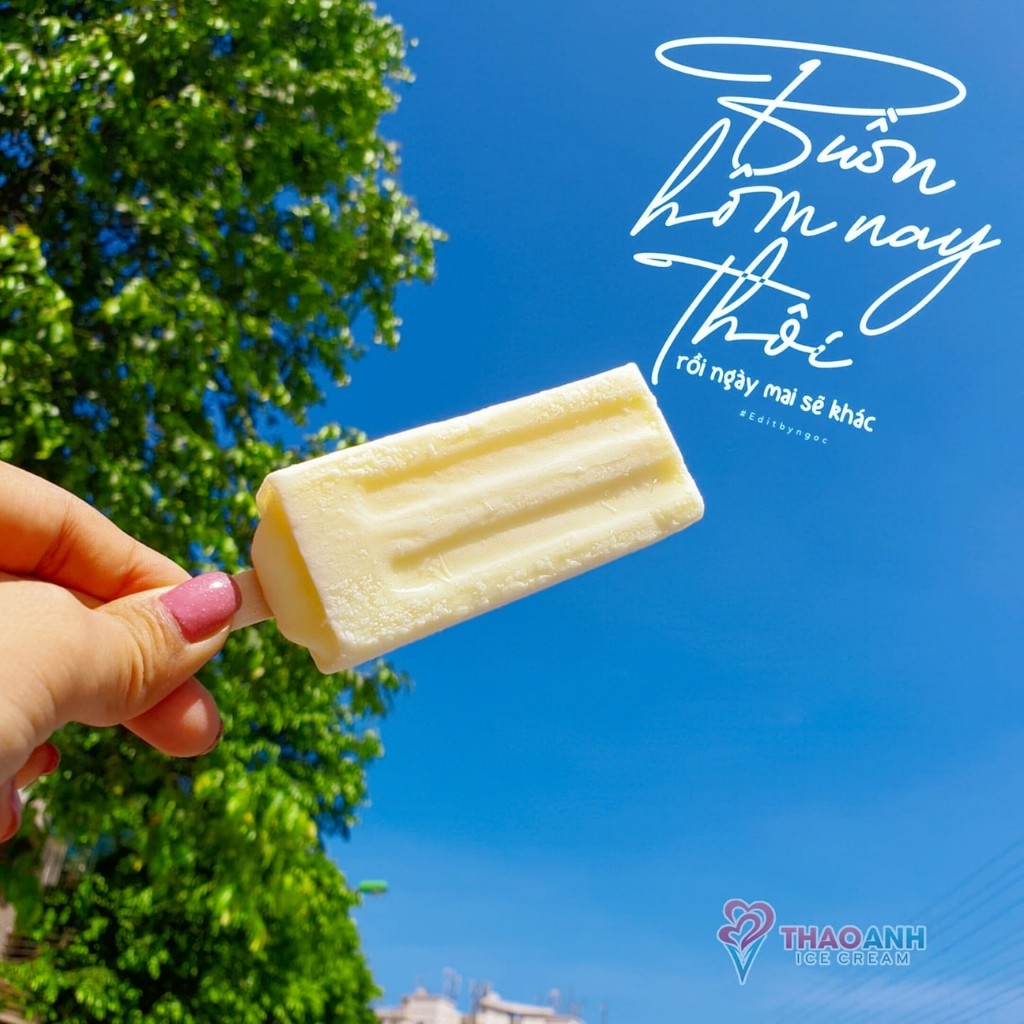Kem Tràng Tiền 35 - Hộp 10 que kem sữa dừa [Hà Nội - Giao nhanh 30 phút Nowship & Grab] - Thảo Anh Ice Cream