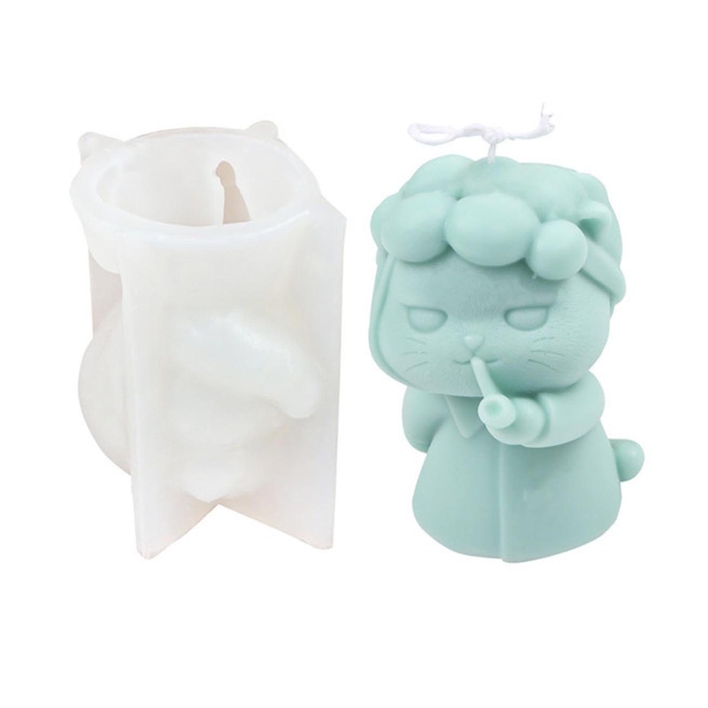 Khuôn Silicon Làm Bánh Hình Mèo Dễ Thương 6 Kiểu Khác Nhau