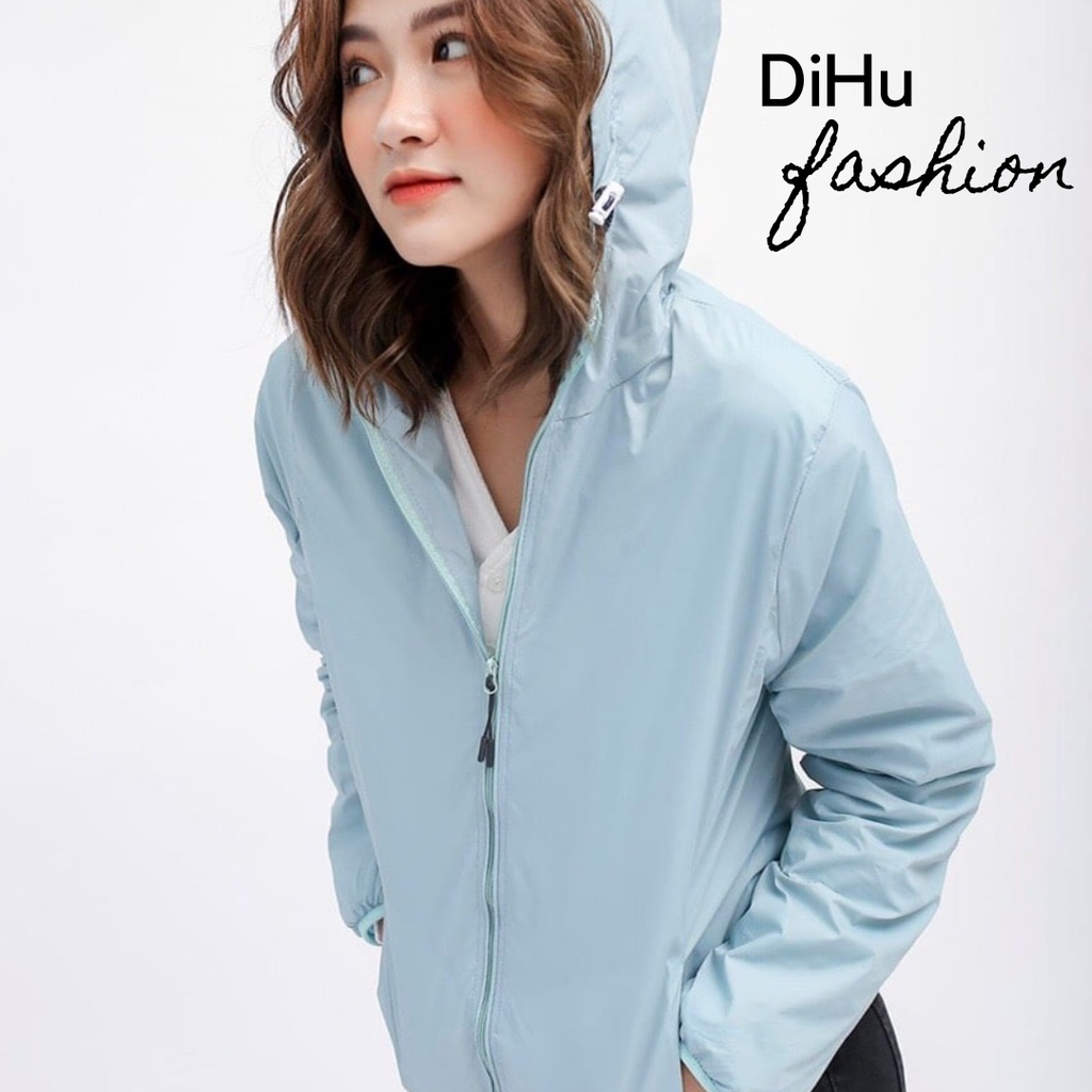 Áo khoác gió, áo gió nữ hai lớp vải dù lót lưới chống nước hàng cao cấp chất cực đẹp Dihu fashion