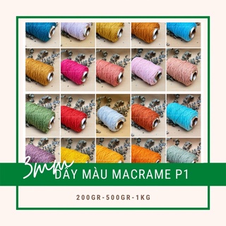 Dây cotton Macrame màu size 3mm p1