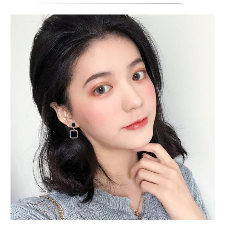 Khuyên Tai Nữ SOLANO Bông Tai Hàn Quốc Thời Trang Hình Vuông Kép Cho Nữ Cá Tính FA-001276