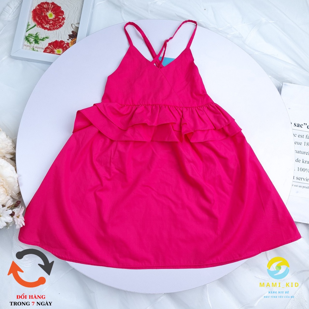 váy bé gái 2 dây siêu xinh 1-15 tuổi, dây có điều chỉnh, cho bé 12-40kg ,Mamikid