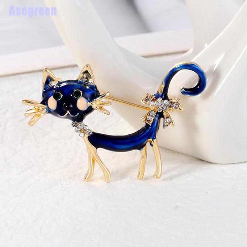 Ghim cài áo kiểu chú mèo xanh đáng yêu dành cho nữ