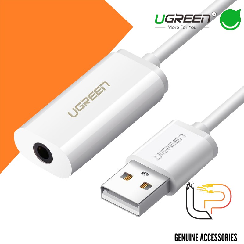 Cáp chuyển USB ra 3.5 Ugreen 30712 - USB Sound Card with 3.5mm Jack Ugreen 30712